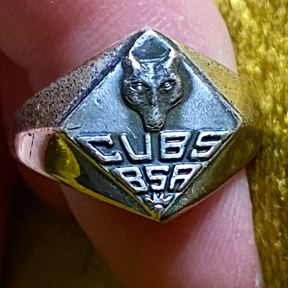 Vintage Sterling Silver Cub Boy Scouts BSA Ring
